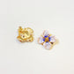 Beautiful Enamel Flower Stud Earrings